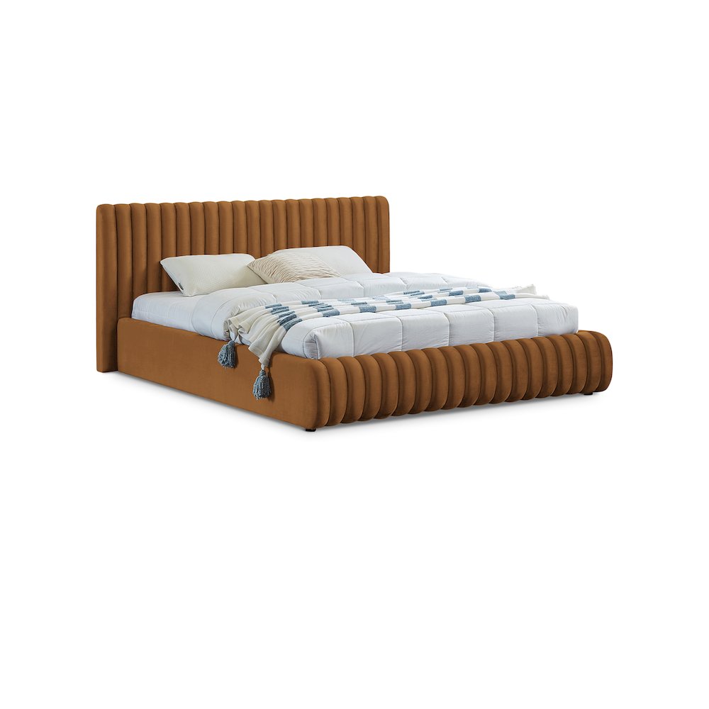 Nico Saddle Velvet King Bed