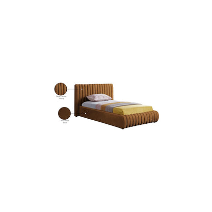 Nico Saddle Velvet Twin Bed