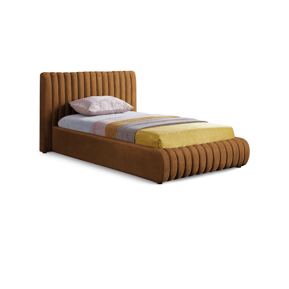 Nico Saddle Velvet Twin Bed