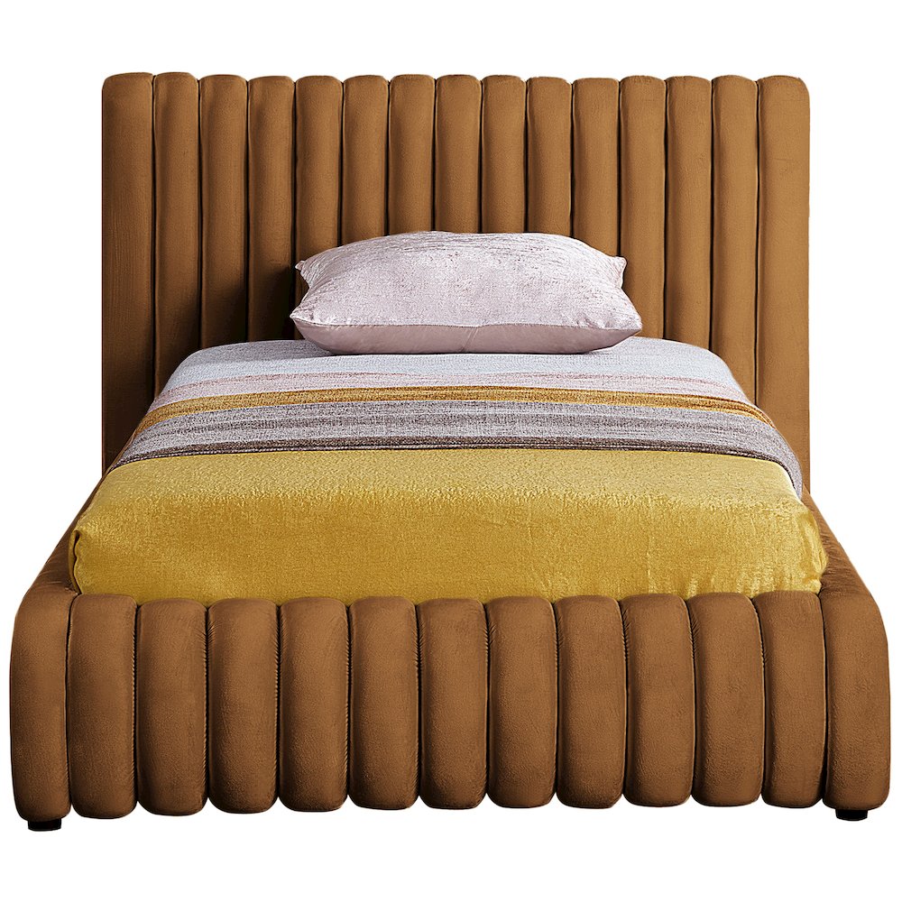 Nico Saddle Velvet Twin Bed