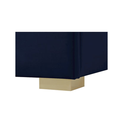 Nora Navy Velvet King Bed
