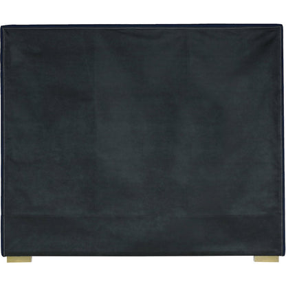 Nora Navy Velvet Queen Bed