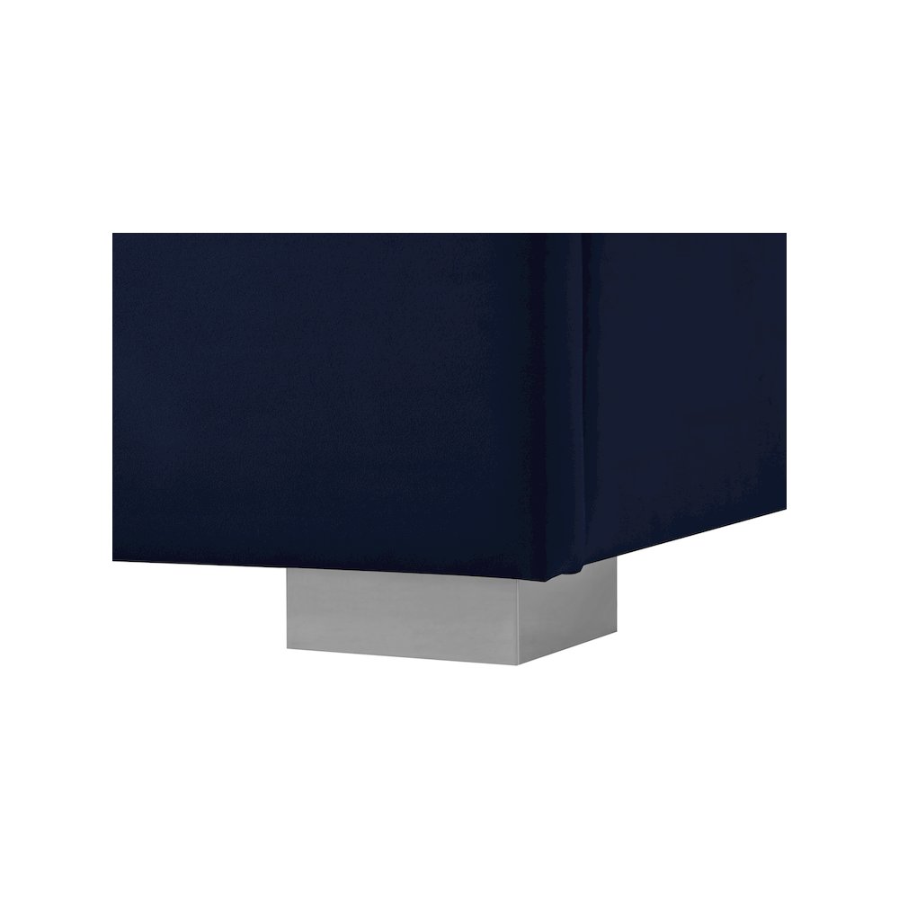 Nora Navy Velvet Twin Bed