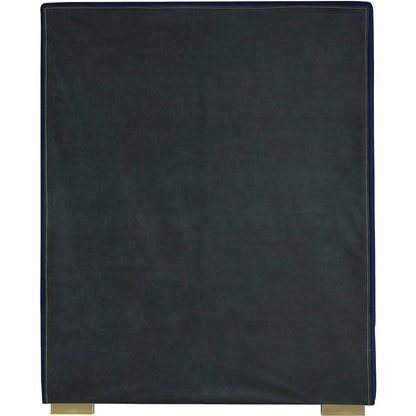 Nora Navy Velvet Twin Bed