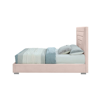 Nora Pink Velvet Queen Bed