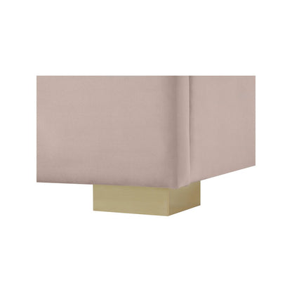 Nora Pink Velvet Twin Bed