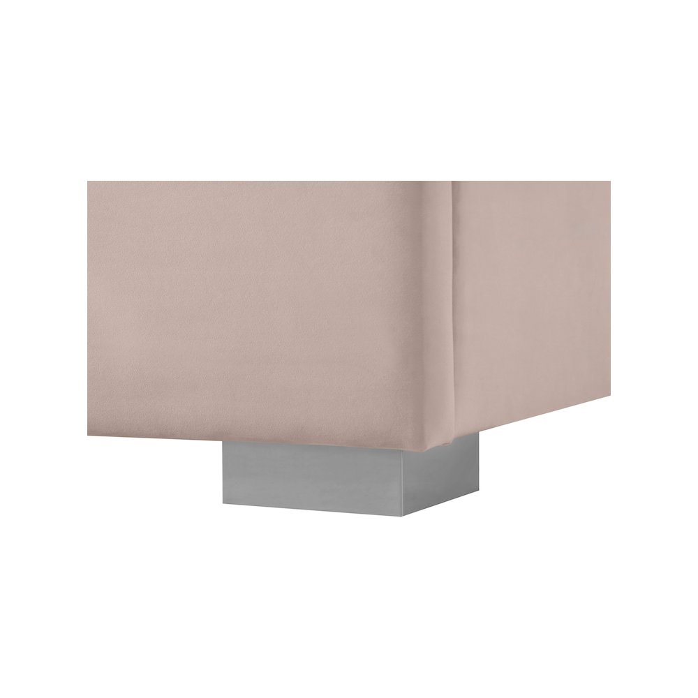 Nora Pink Velvet Twin Bed