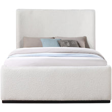 Oliver Cream Boucle Fabric Full Bed