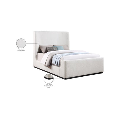 Oliver Cream Boucle Fabric King Bed