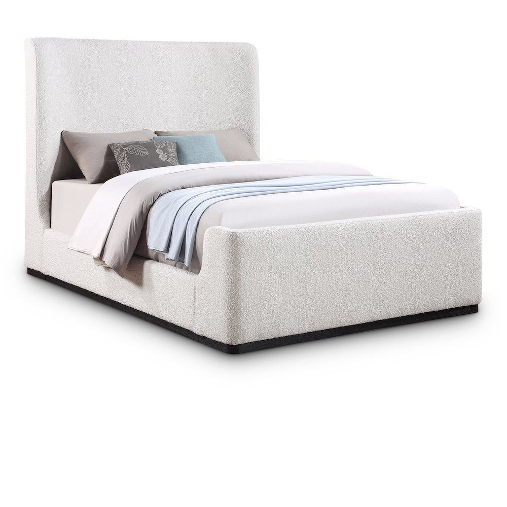 Oliver Cream Boucle Fabric King Bed