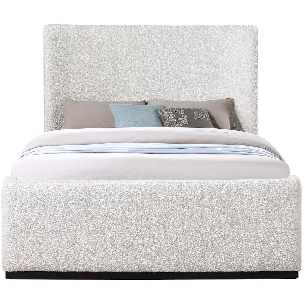 Oliver Cream Boucle Fabric King Bed