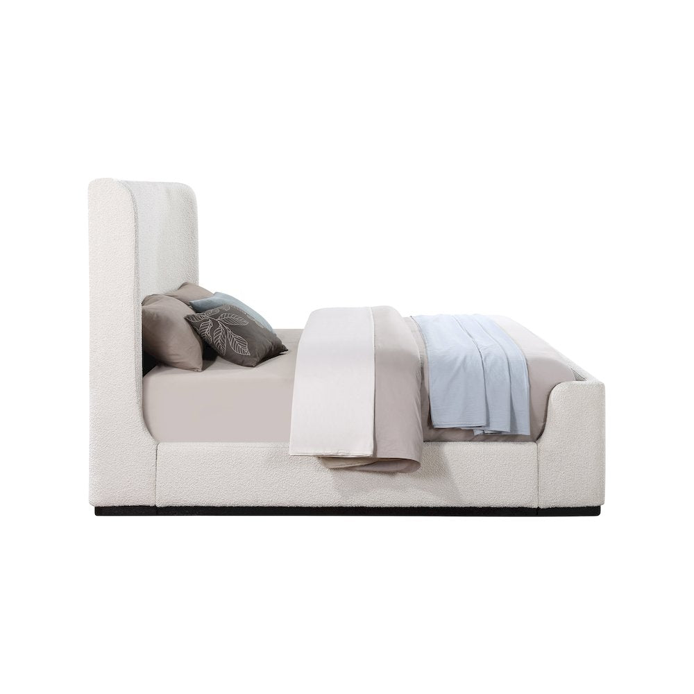Oliver Cream Boucle Fabric King Bed