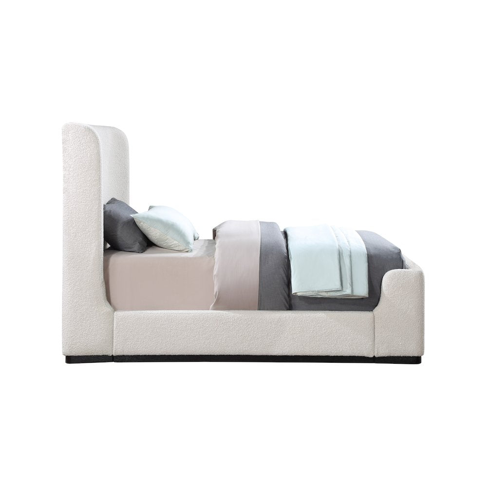 Oliver Cream Boucle Fabric Twin Bed