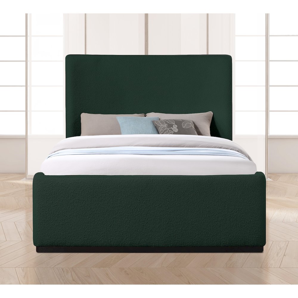 Oliver Green Boucle Fabric Full Bed