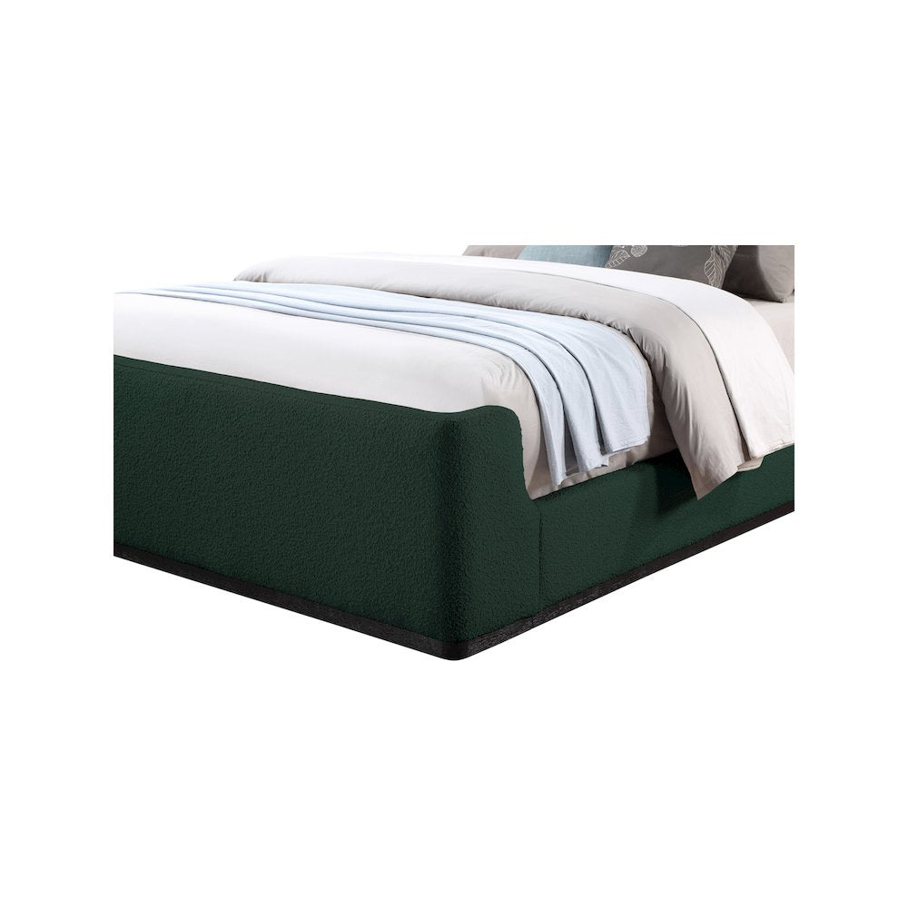 Oliver Green Boucle Fabric Full Bed