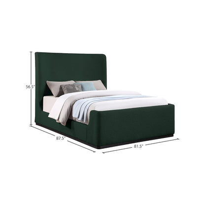Oliver Green Boucle Fabric King Bed