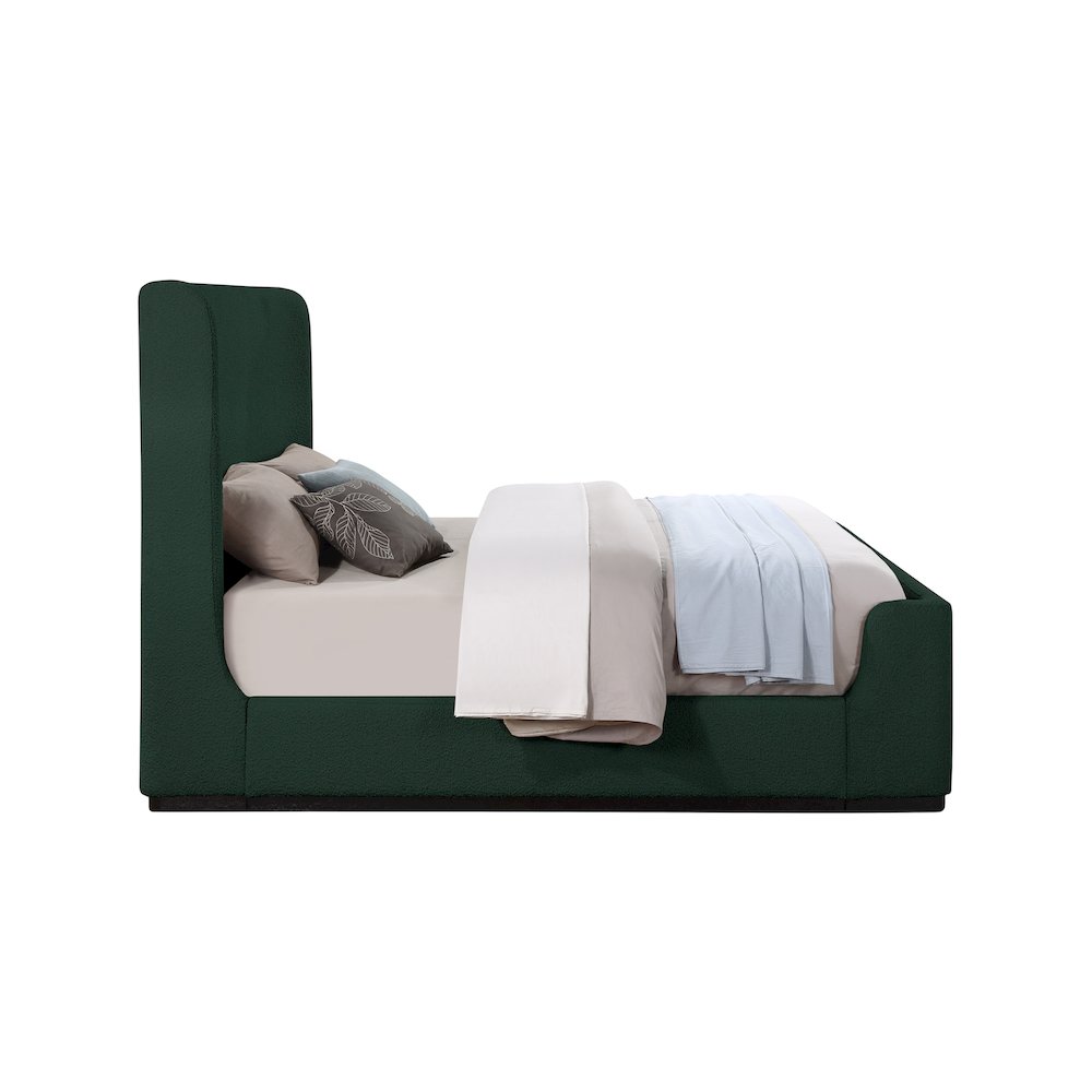 Oliver Green Boucle Fabric King Bed