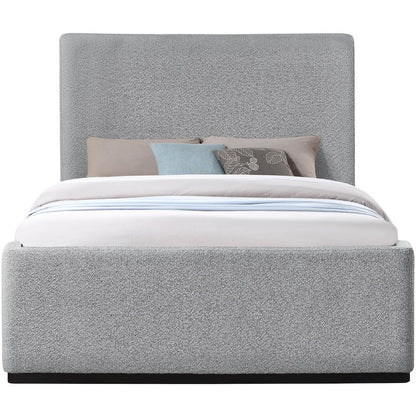 Oliver Grey Boucle Fabric Queen Bed