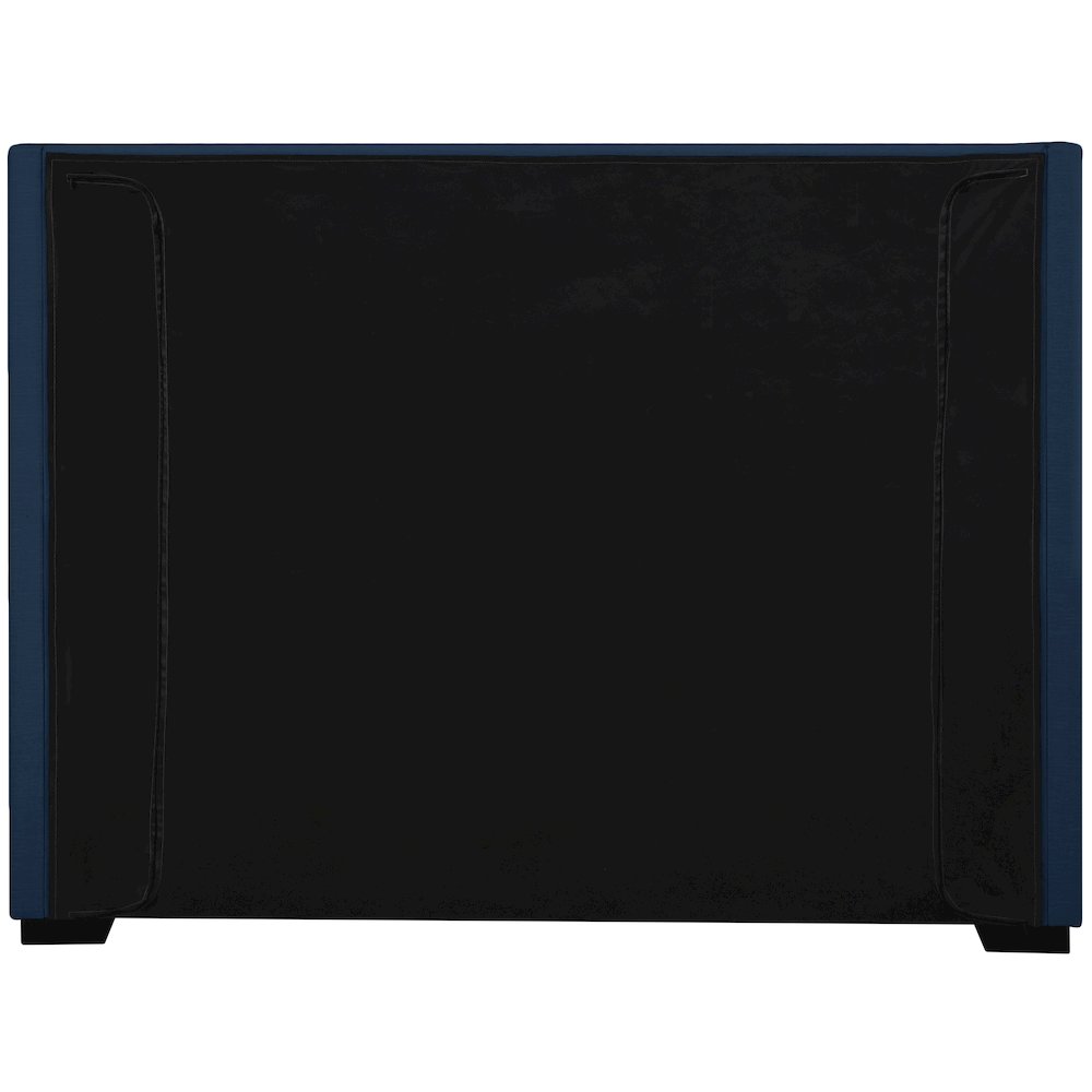 Oxford Navy Linen Textured Fabric King Bed