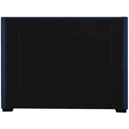 Oxford Navy Linen Textured Fabric King Bed