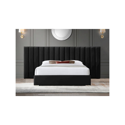 Pablo Black Velvet King Bed