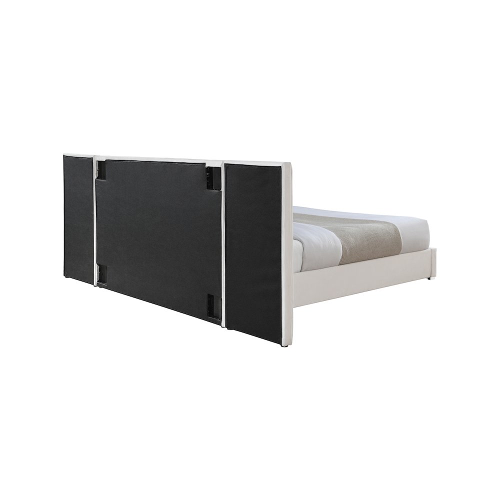 Pablo Cream Velvet King Bed