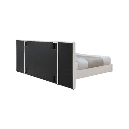 Pablo Cream Velvet King Bed