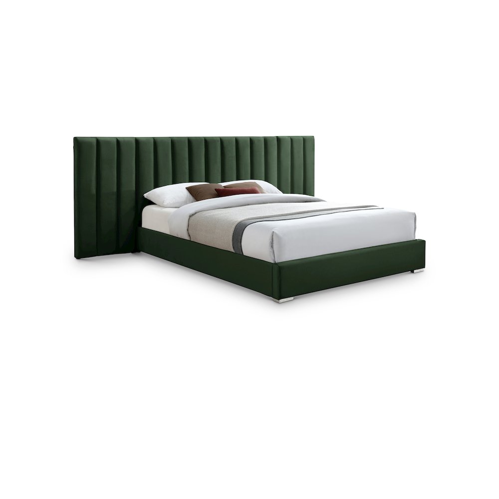 Pablo Green Velvet King Bed