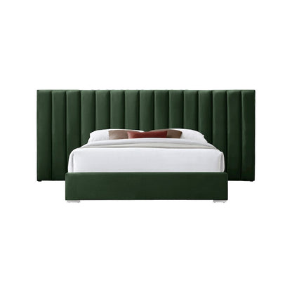 Pablo Green Velvet King Bed