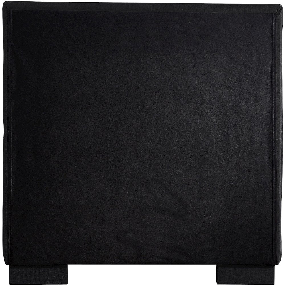 Paxton Black Chenille Fabric Twin Bed