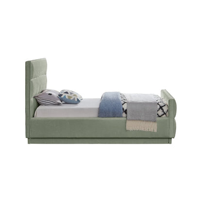 Paxton Mint Chenille Fabric Twin Bed