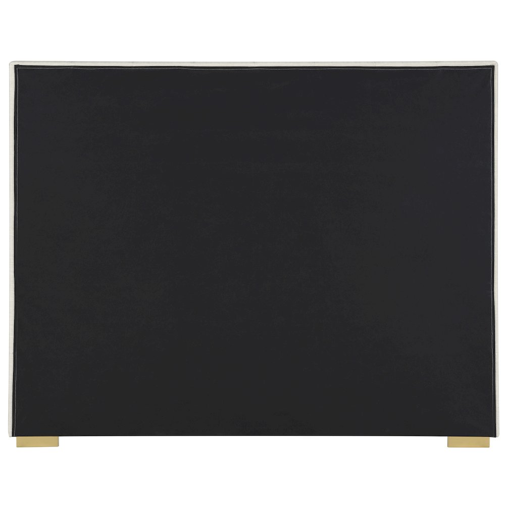 Pierce Beige Linen Textured Fabric King Bed