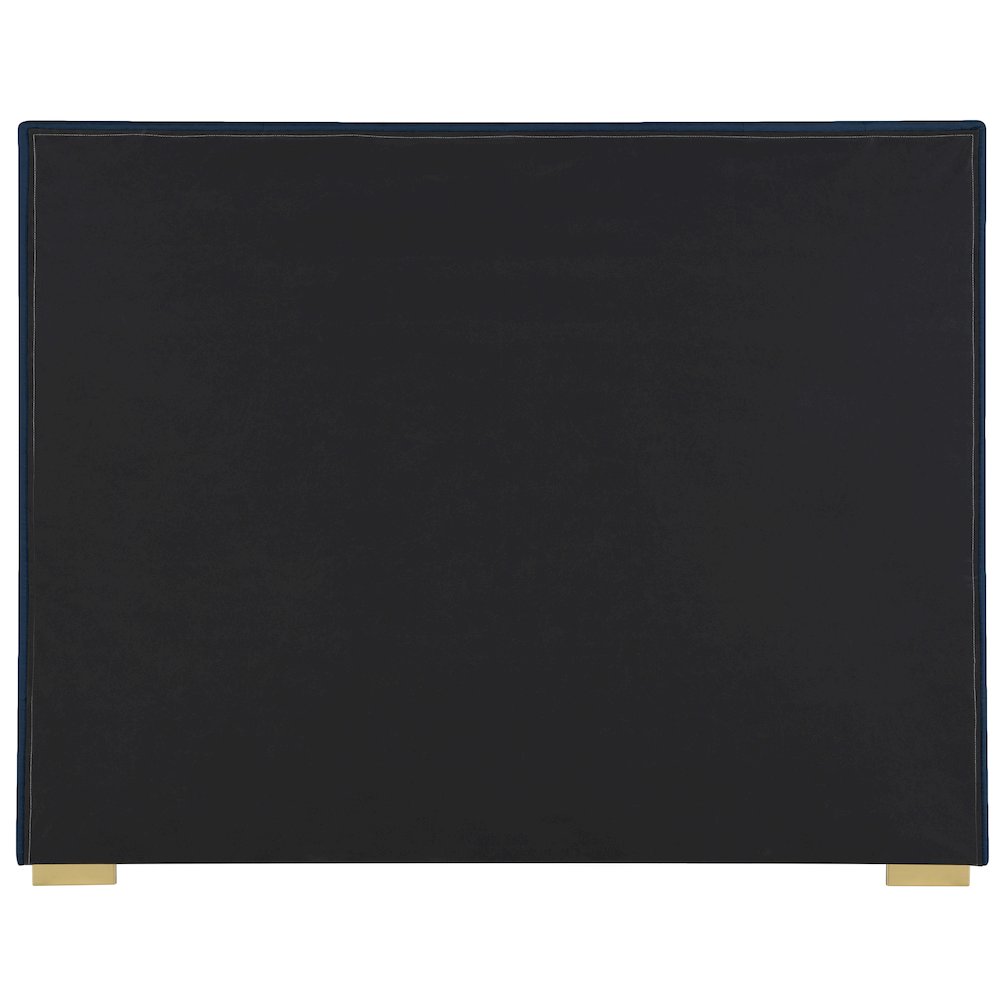 Pierce Navy Linen Textured Fabric Queen Bed