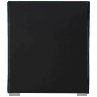 Pierce Navy Linen Textured Fabric Twin Bed