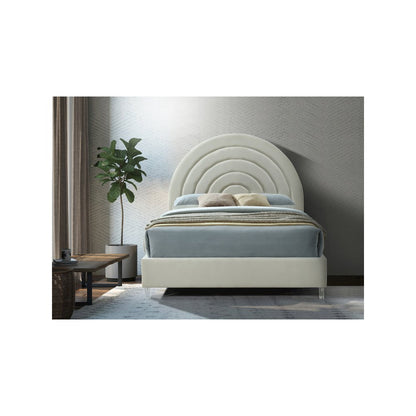 Rainbow Cream Velvet Full Bed
