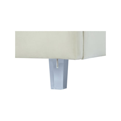 Rainbow Cream Velvet Twin Bed