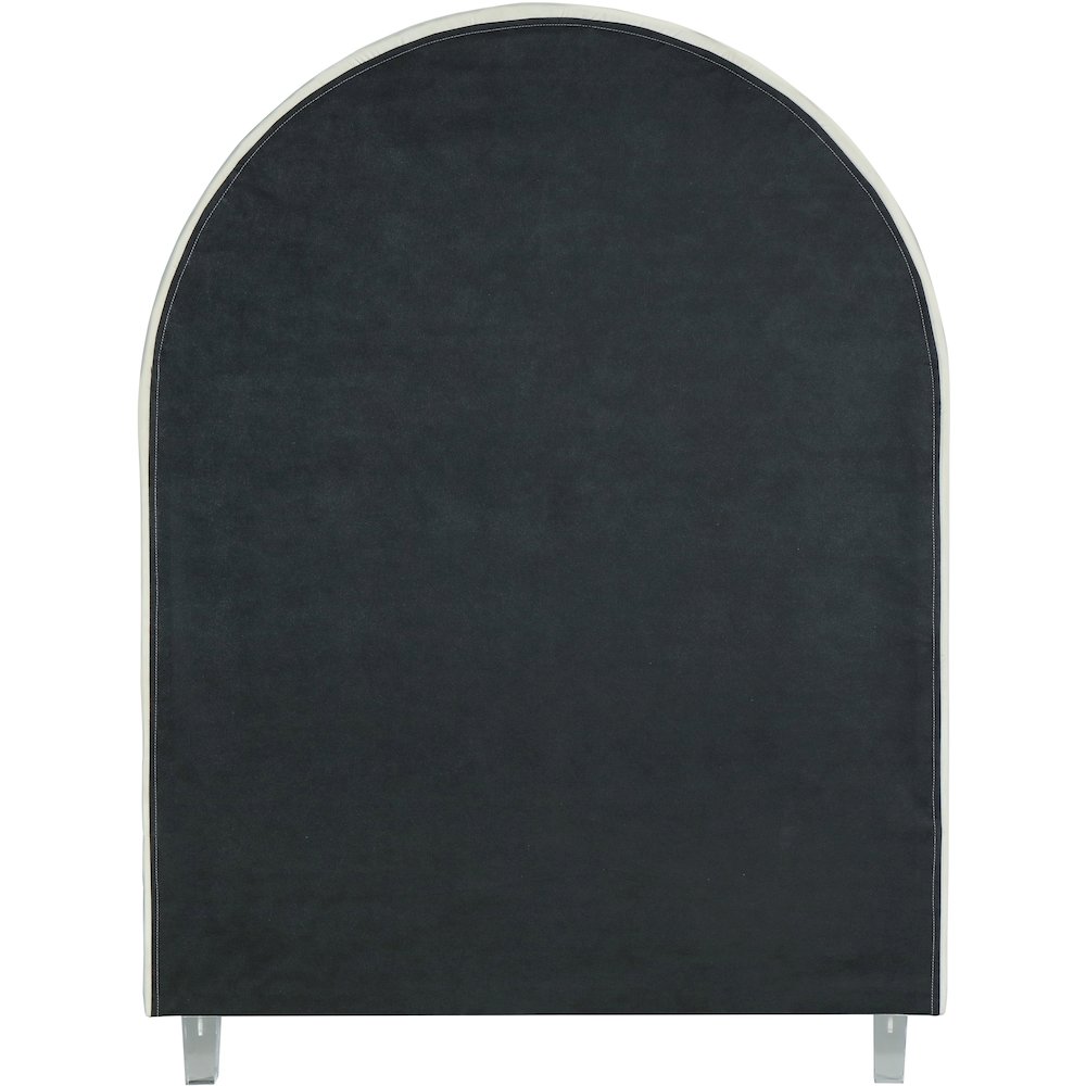 Rainbow Cream Velvet Twin Bed