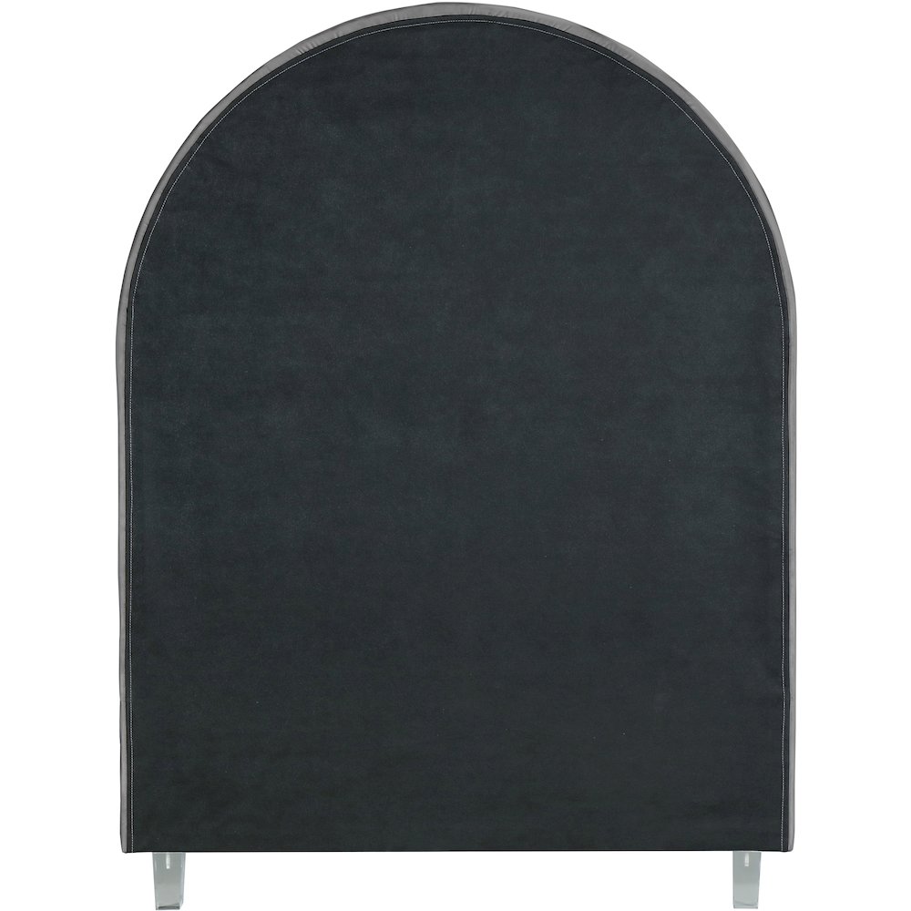 Rainbow Grey Velvet Twin Bed