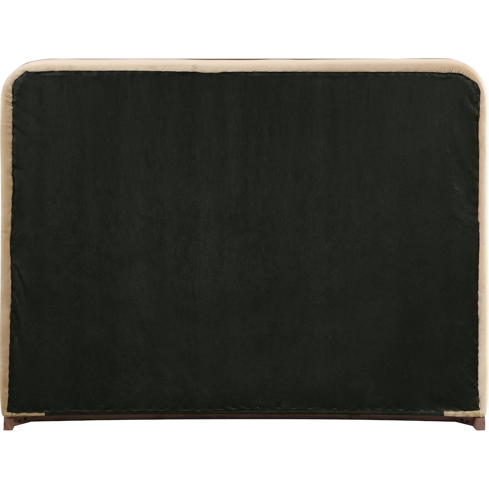 Rava Beige / Brown Velvet Upholstered Full Bed