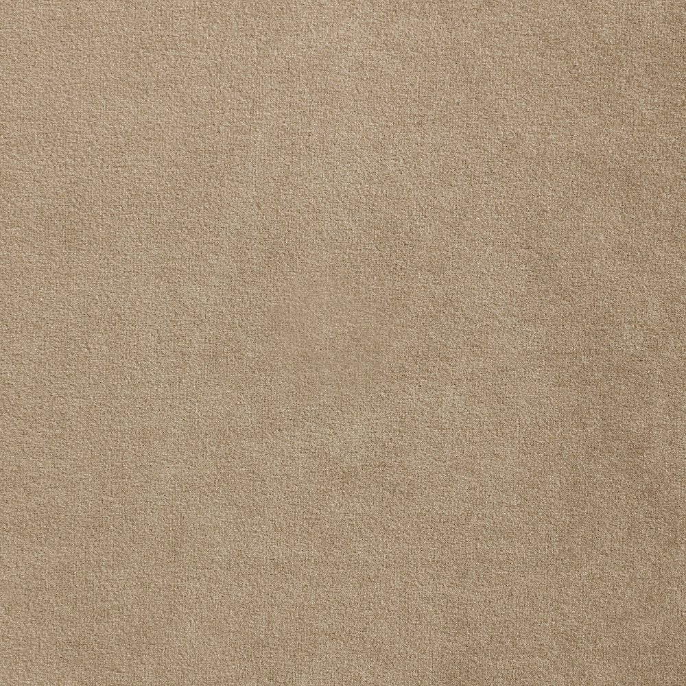 Rava Beige / Brown Velvet Upholstered Queen Bed