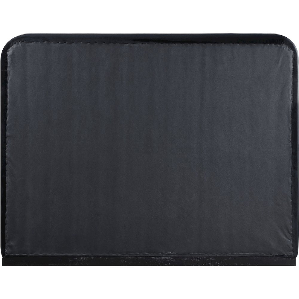 Rava Black / Taupe Velvet Upholstered Full Bed