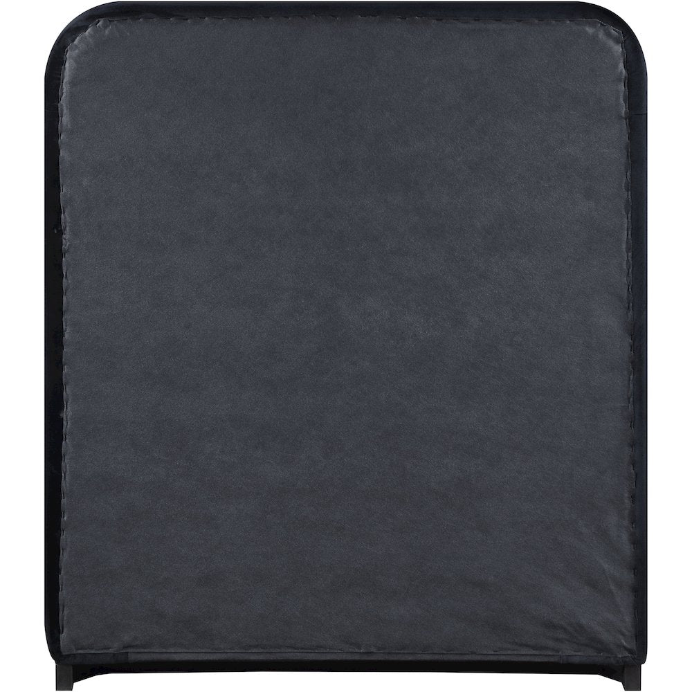 Rava Black / Taupe Velvet Upholstered Twin Bed