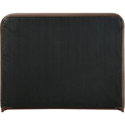 Rava Brown / Beige Velvet Upholstered Full Bed