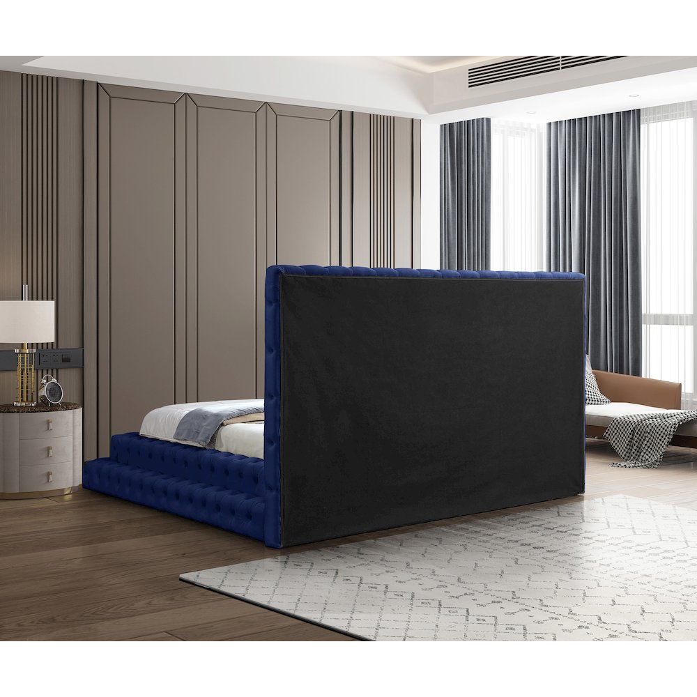 Revel Navy Velvet King Bed