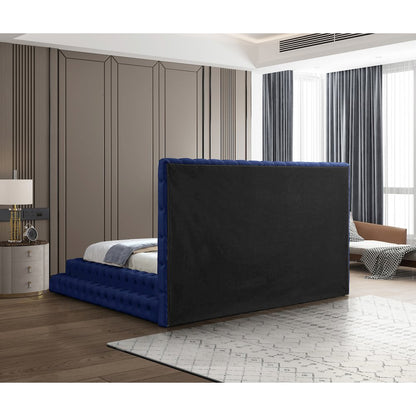 Revel Navy Velvet King Bed