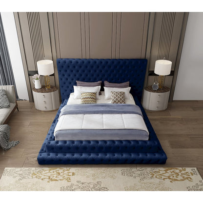 Revel Navy Velvet King Bed