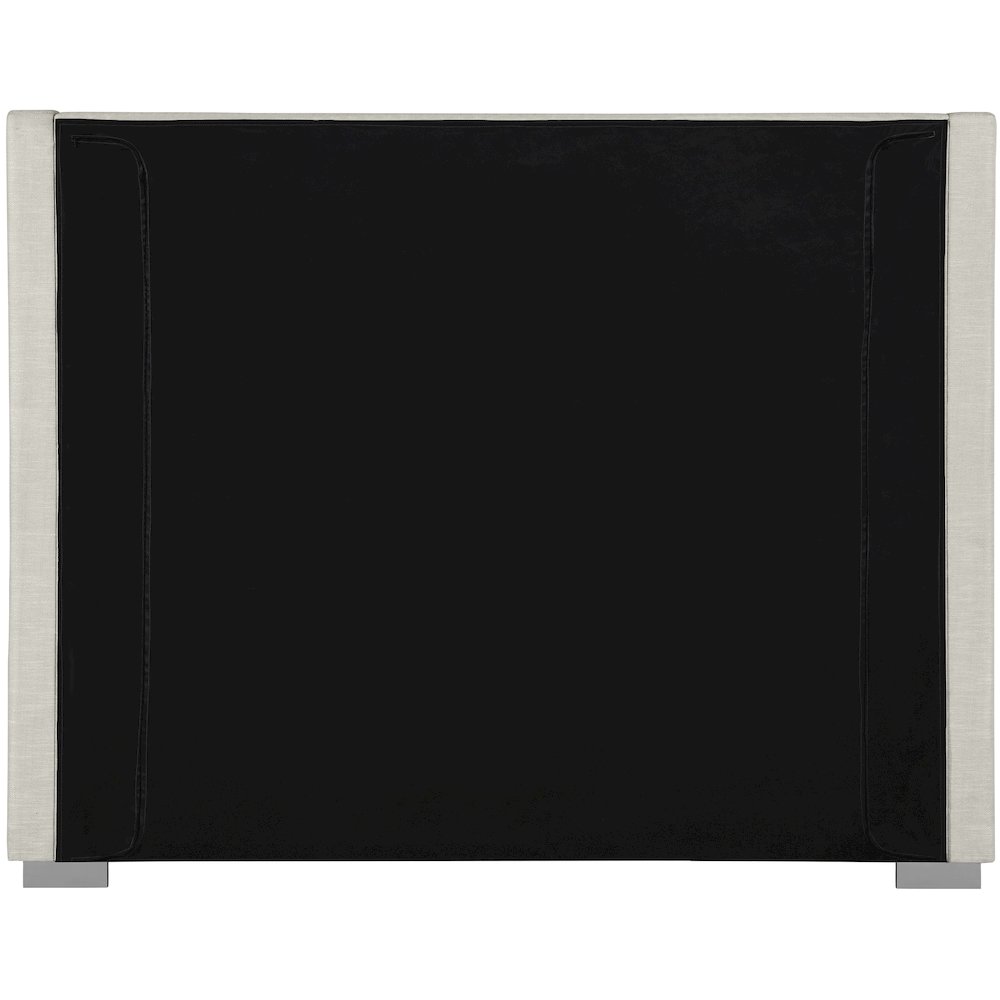 Royce Beige Linen Textured Fabric King Bed