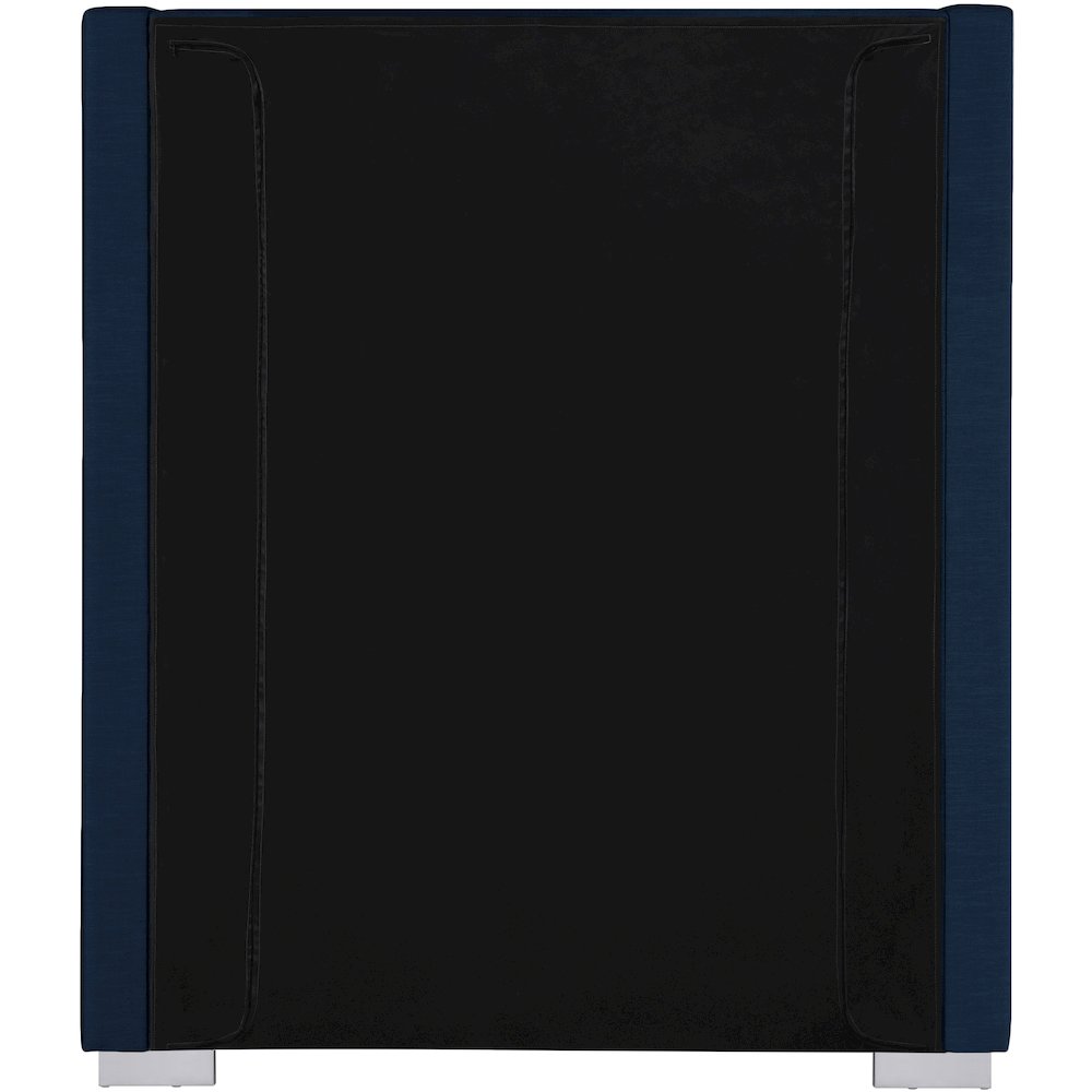 Royce Navy Linen Textured Fabric Twin Bed