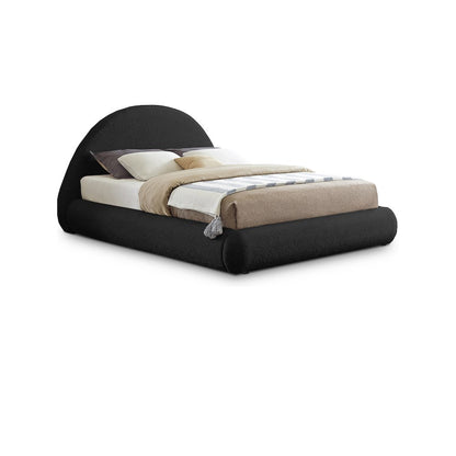 Rudy Black Teddy Fabric Full Bed