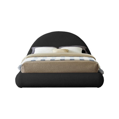Rudy Black Teddy Fabric Full Bed